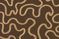 Warm brown abstract cellular texture with fluid swirls and earthy depth Royalty Free Stock Photo